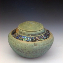 Lidded Abalone Inlayed Form